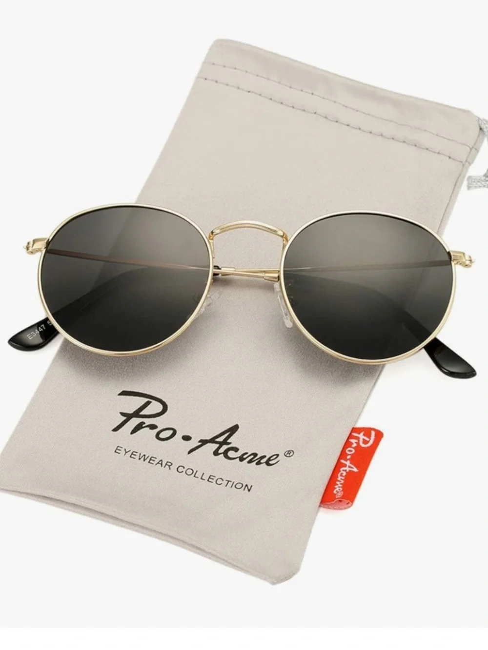 Pro Acme Small Round Metal Polarized Sunglasses for Women
